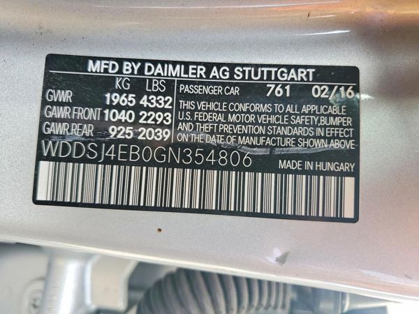 2016 MERCEDES-BENZ CLA CLA250