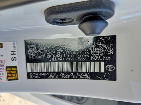 2022 TOYOTA COROLLA