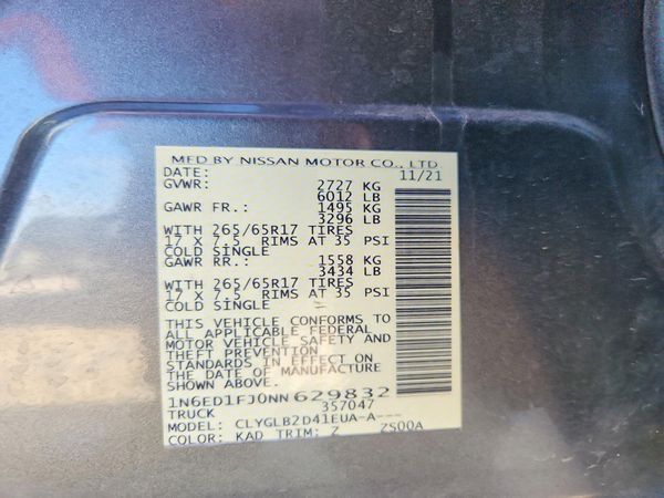 2022 NISSAN FRONTIER Crew Cab