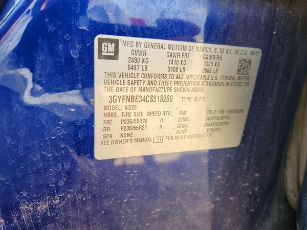 2012 CADILLAC SRX Performance