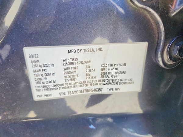 2022 TESLA MODEL Y