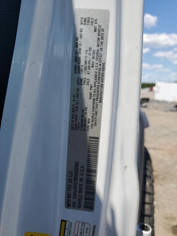 2021 JEEP WRANGLER UNLIMITED RUBICON