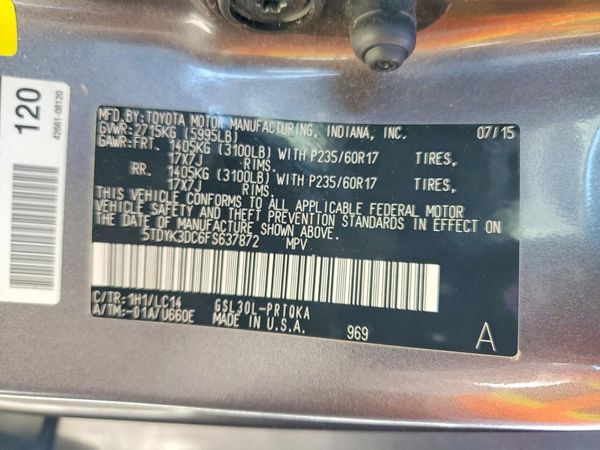 2015 TOYOTA SIENNA