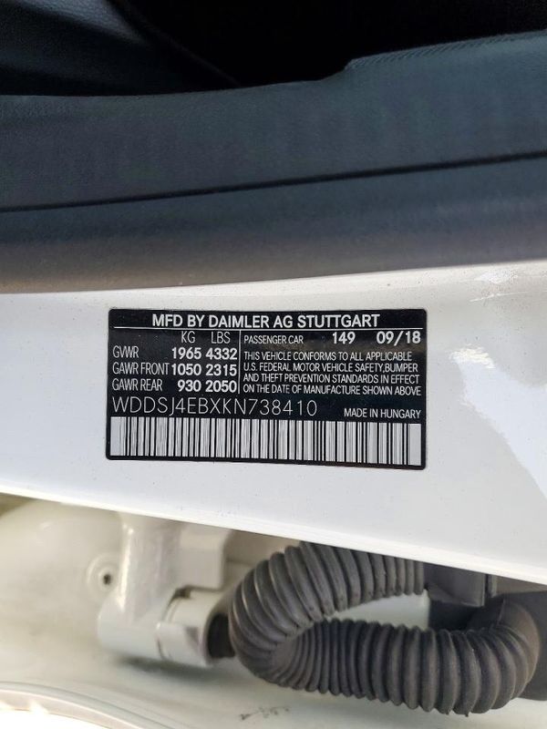 2019 MERCEDES-BENZ CLA CLA250