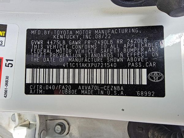 2023 TOYOTA CAMRY LE
