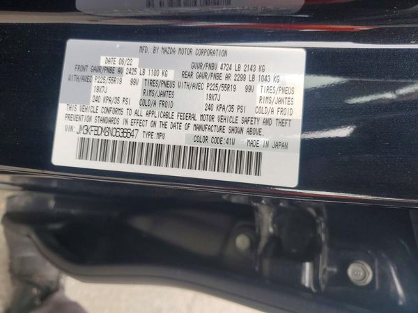 2022 MAZDA CX-5 Premium Package