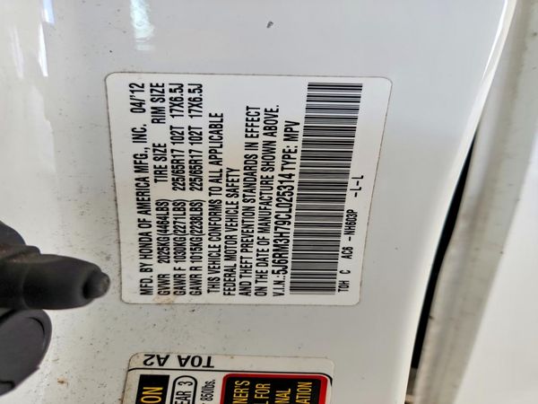 2012 HONDA CRV EX-L