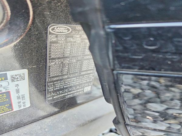 2020 LAND ROVER RANGE ROVER VELAR