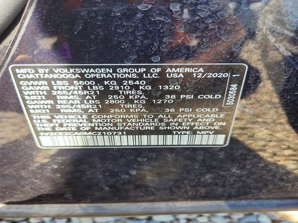 2021 VOLKSWAGEN ATLAS CROSS SPORT SEL R-Line
