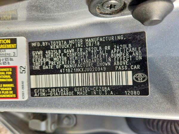 2018 TOYOTA CAMRY