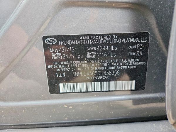 2013 HYUNDAI SONATA