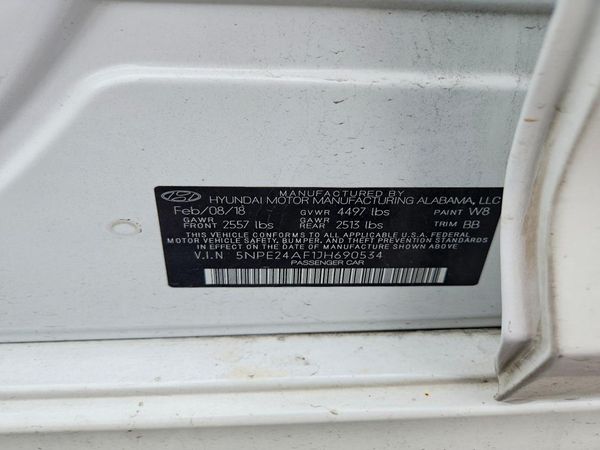 2018 HYUNDAI SONATA SE, Eco