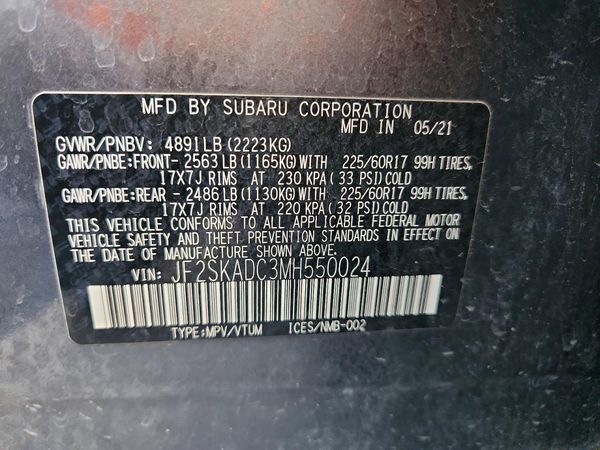2021 SUBARU FORESTER