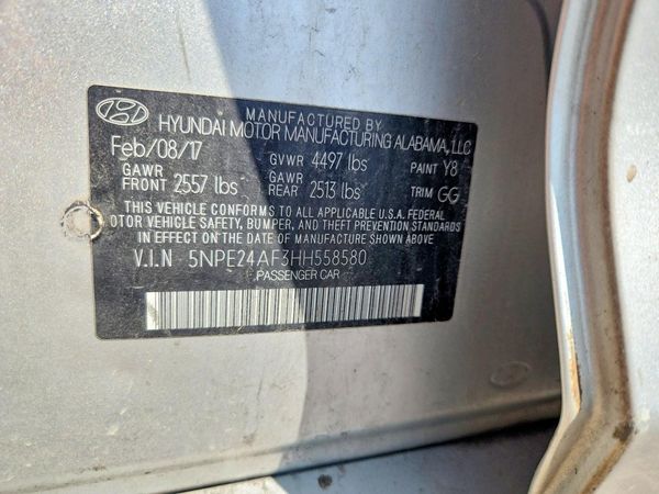 2017 HYUNDAI SONATA SE, Eco — VINS