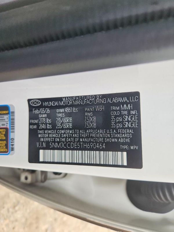 2026 HYUNDAI TUCSON SEL Convenience — VINS