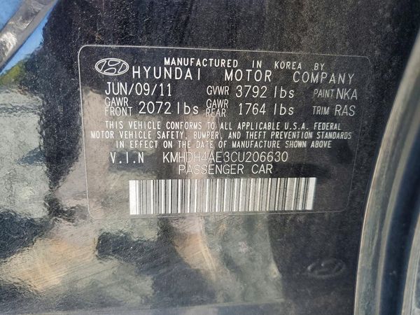 2012 HYUNDAI ELANTRA GLS(Middle grade)