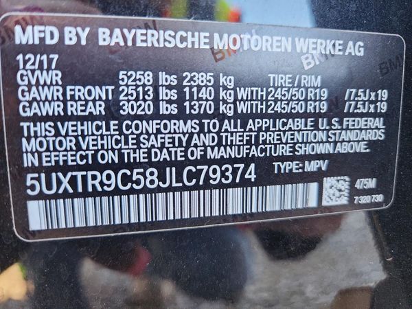 2018 BMW X3 sDrive30i