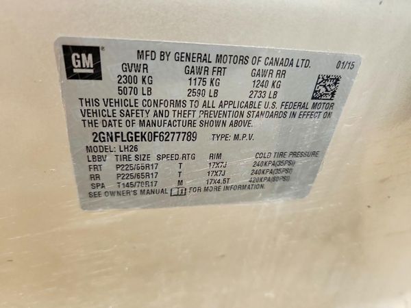 2015 CHEVROLET EQUINOX 2LT