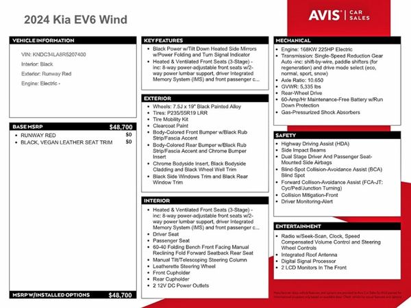 2024 KIA EV6 Light, Wind