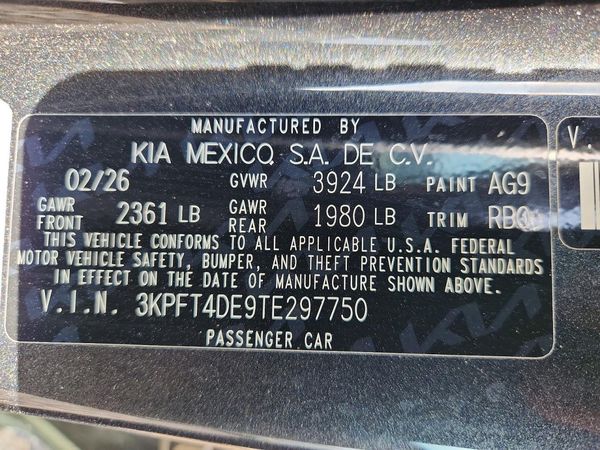 2026 KIA K4 LX, LXS