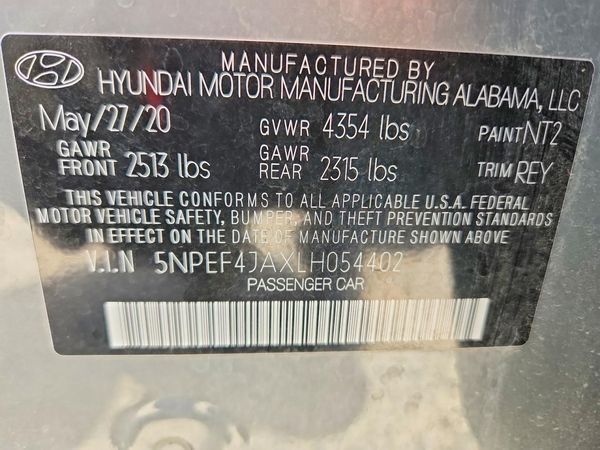 2020 HYUNDAI SONATA