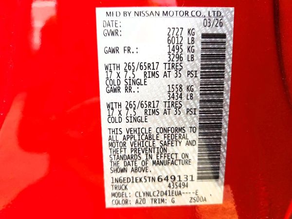 2026 NISSAN FRONTIER