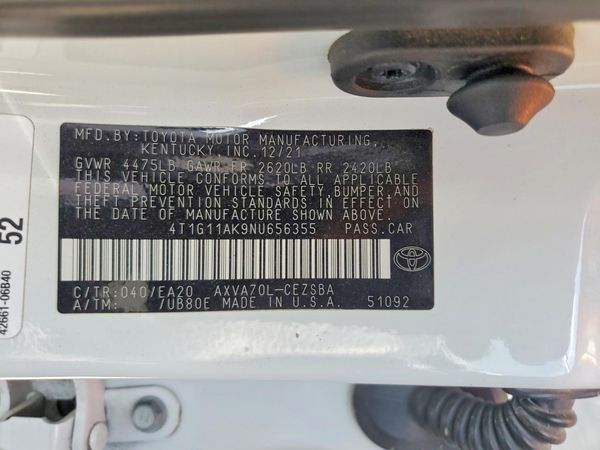 2022 TOYOTA CAMRY