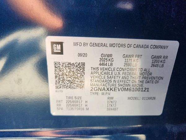 2021 CHEVROLET EQUINOX LT (1LT)