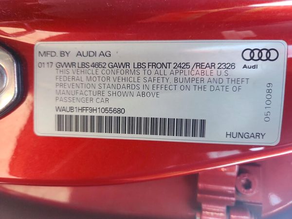2017 AUDI S3 quattro Premium Plus