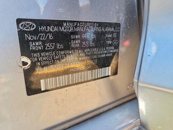 2017 HYUNDAI SONATA SE, Eco