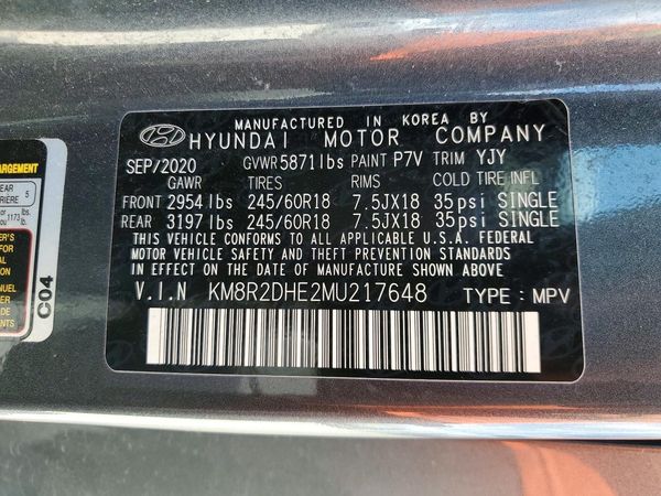 2021 HYUNDAI PALISADE SEL