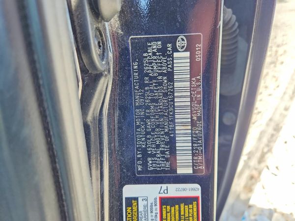 2012 TOYOTA CAMRY — VINS