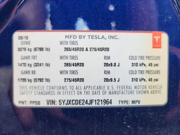 2018 TESLA MODEL X