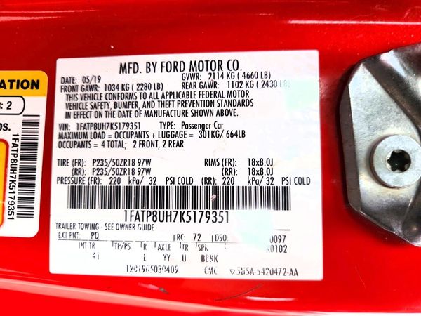 2019 FORD MUSTANG I4 Convertible