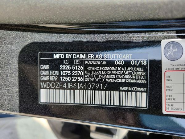 2018 MERCEDES-BENZ E