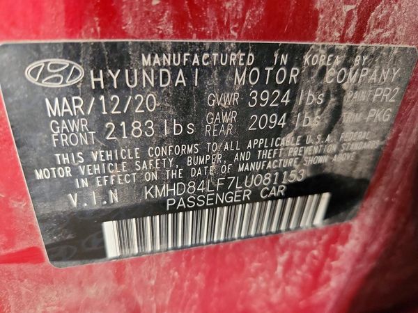 2020 HYUNDAI ELANTRA