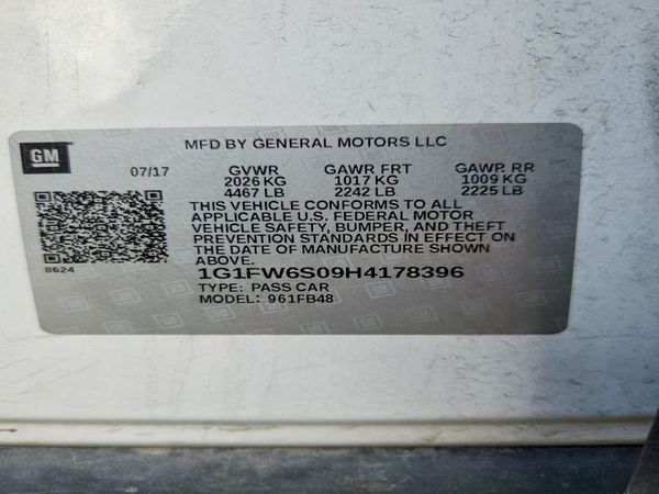 2017 CHEVROLET BOLT LT — VINS