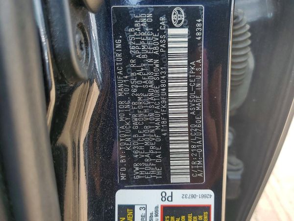 2015 TOYOTA CAMRY