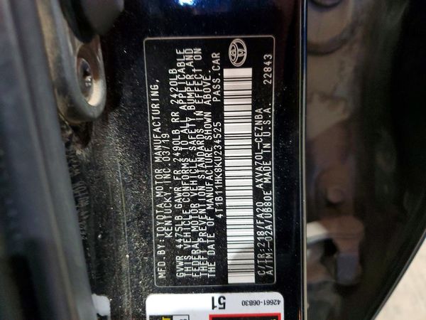 2019 TOYOTA CAMRY L/LE/SE/XLE