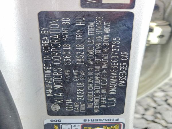2014 KIA RIO 1.6 AT LX STD/Power