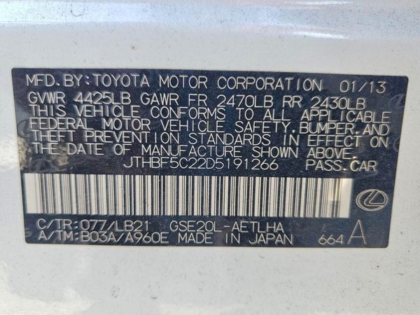 2013 LEXUS IS 250