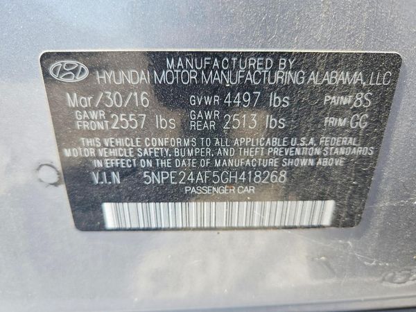 2016 HYUNDAI SONATA