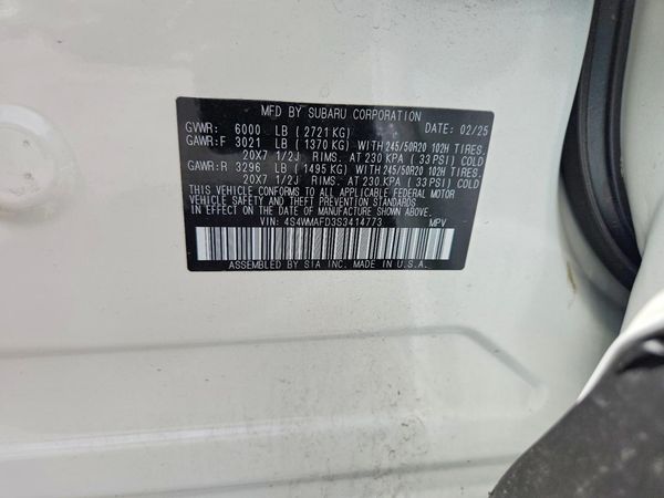 2025 SUBARU ASCENT