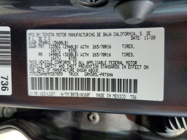 2021 TOYOTA TACOMA