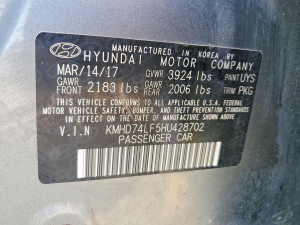 2017 HYUNDAI ELANTRA SE Base
