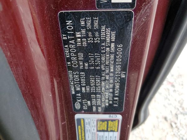 2016 KIA SEDONA LX - Middle-low