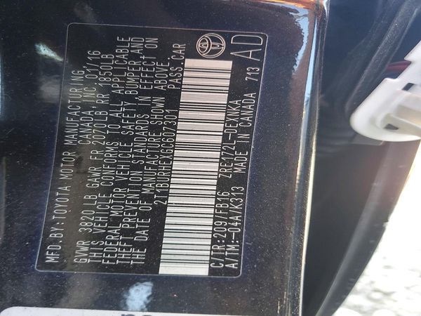 2016 TOYOTA COROLLA L/LE