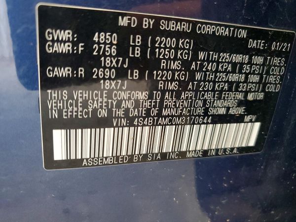 2021 SUBARU OUTBACK Limited