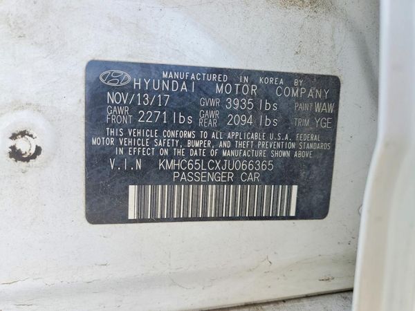 2018 HYUNDAI IONIQ