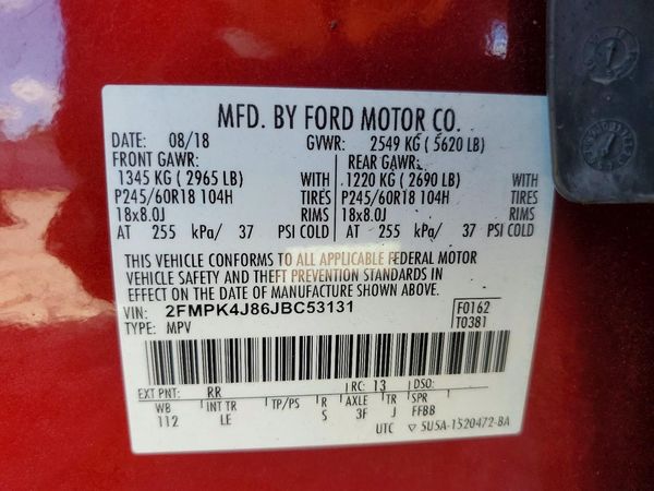 2018 FORD EDGE SEL